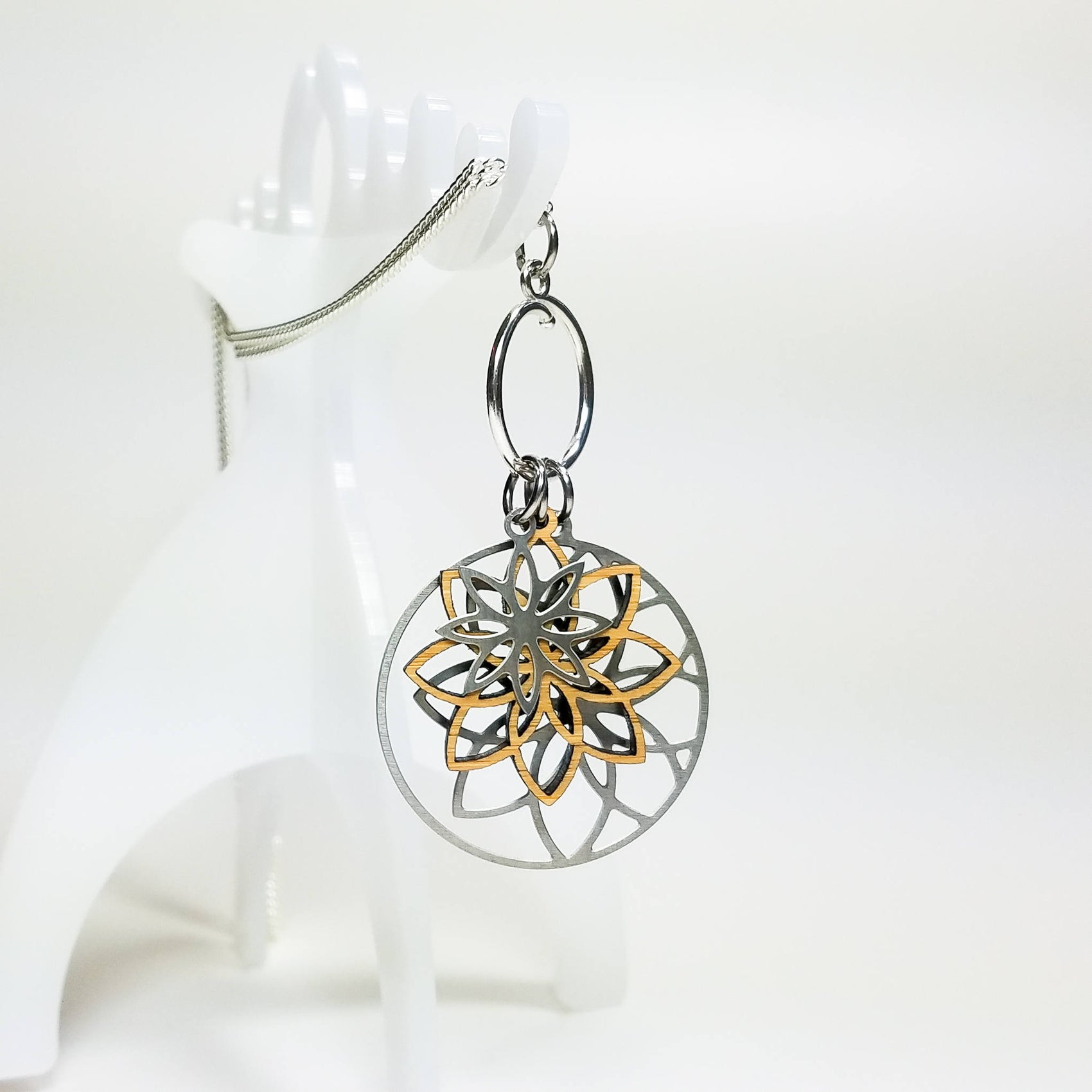 Lotus Flower Charm Necklace - RoshelLuxe.com