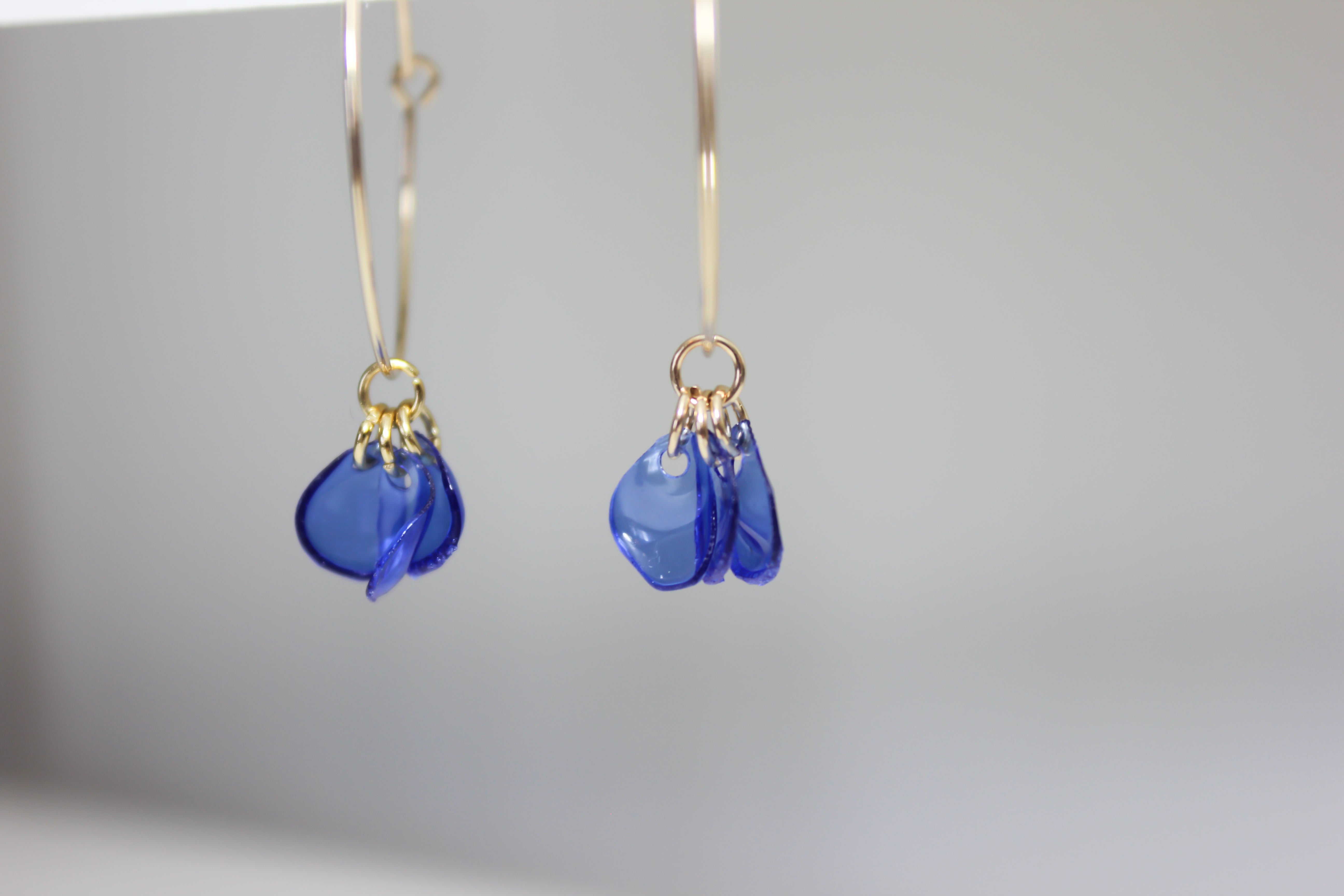Emma Blue Hoops