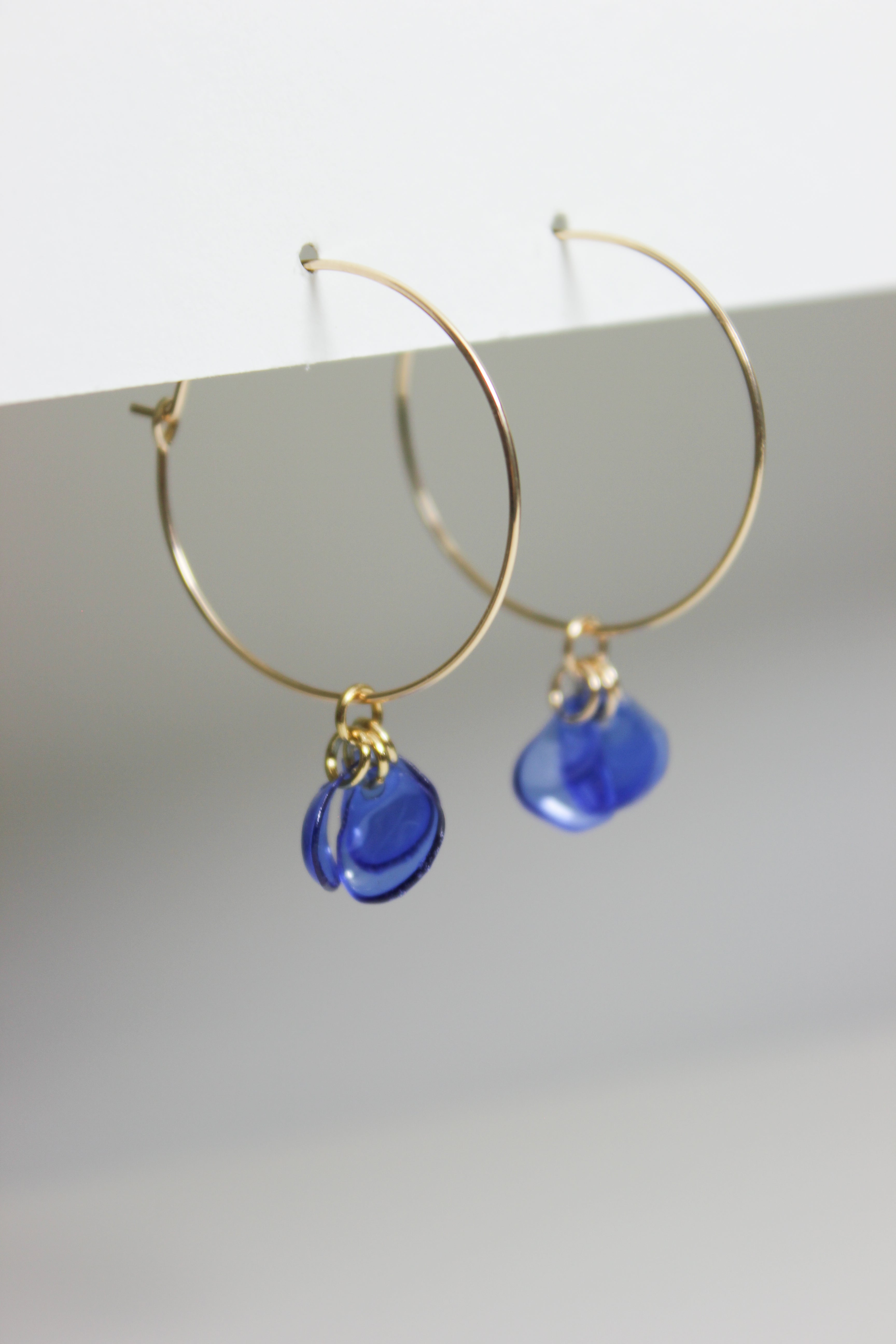 Emma Blue Hoops