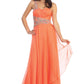 One Shoulder Jewel Embellished Chiffon Long Dress - RoshelLuxe.com