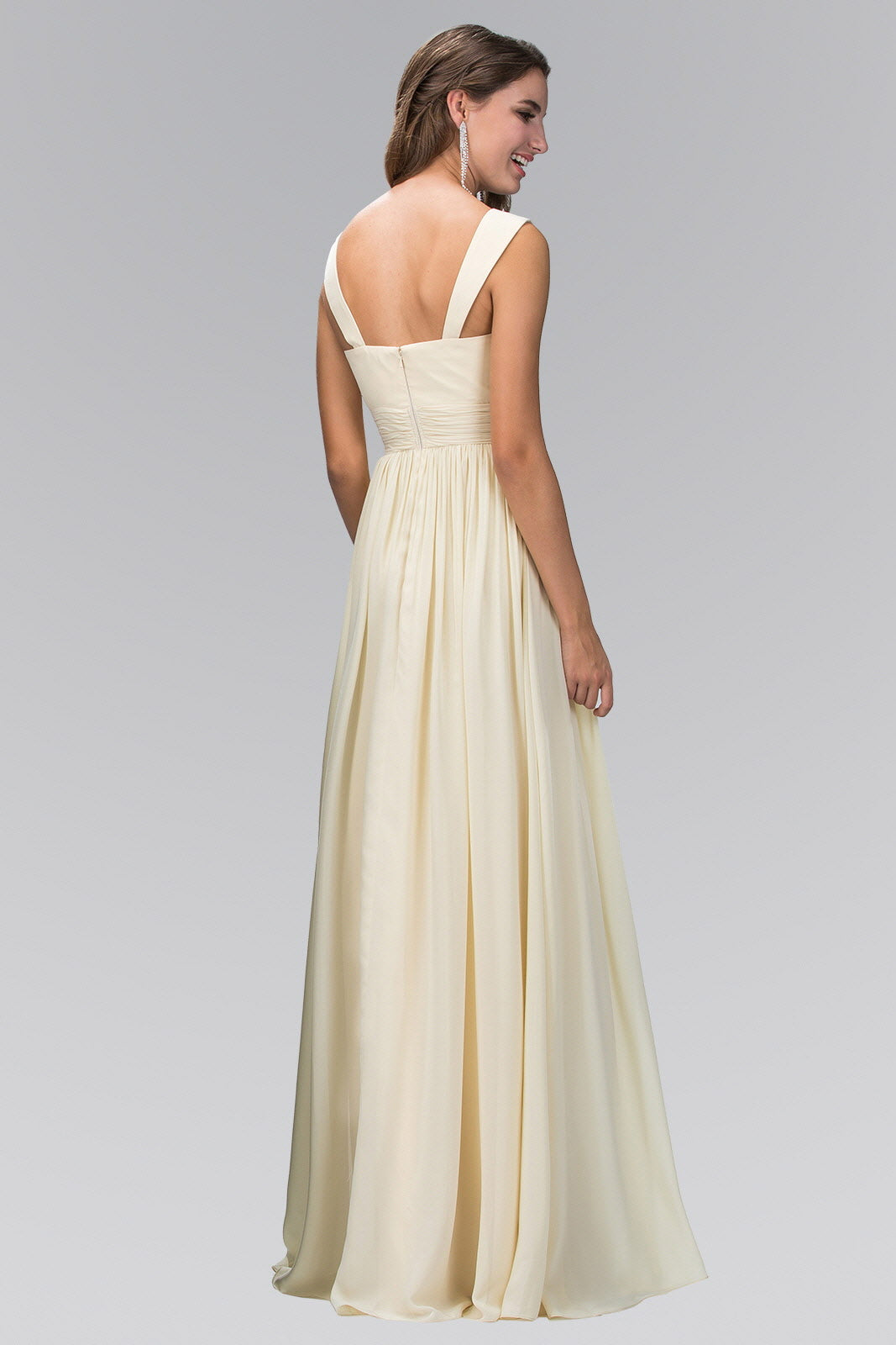 Sleeveless Chiffon Floor Length Dress - RoshelLuxe.com