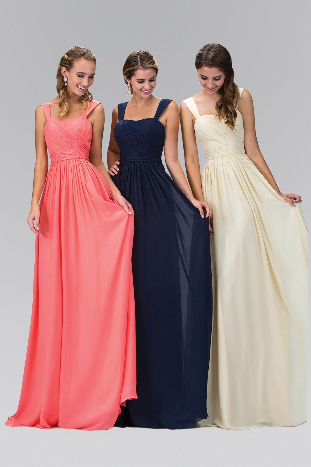 Sleeveless Chiffon Floor Length Dress - RoshelLuxe.com