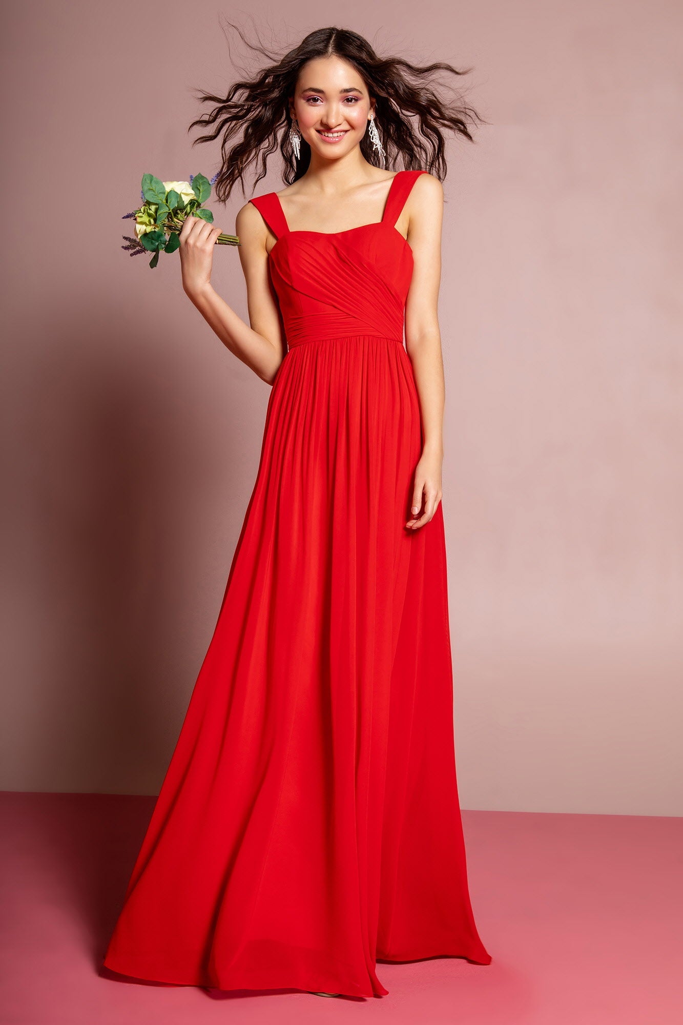 Sleeveless Chiffon Floor Length Dress - RoshelLuxe.com