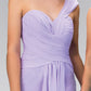 One Shoulder Ruched Long Dress with Sweetheart Neckline - RoshelLuxe.com
