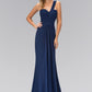 One Shoulder Ruched Long Dress with Sweetheart Neckline - RoshelLuxe.com