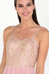 Chiffon Sweetheart A-Ling Long Dress with Jewels Embellished - RoshelLuxe.com