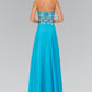 Sleeveless Sweetheart Chiffon Long Dress with Embroidered Detailing - RoshelLuxe.com