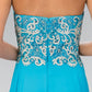 Sleeveless Sweetheart Chiffon Long Dress with Embroidered Detailing - RoshelLuxe.com