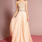 Sleeveless Sweetheart Chiffon Long Dress with Embroidered Detailing - RoshelLuxe.com