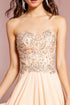 Sleeveless Sweetheart Chiffon Long Dress with Embroidered Detailing - RoshelLuxe.com