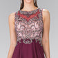Beaded Top Chiffon Long Dress with Open Back - RoshelLuxe.com