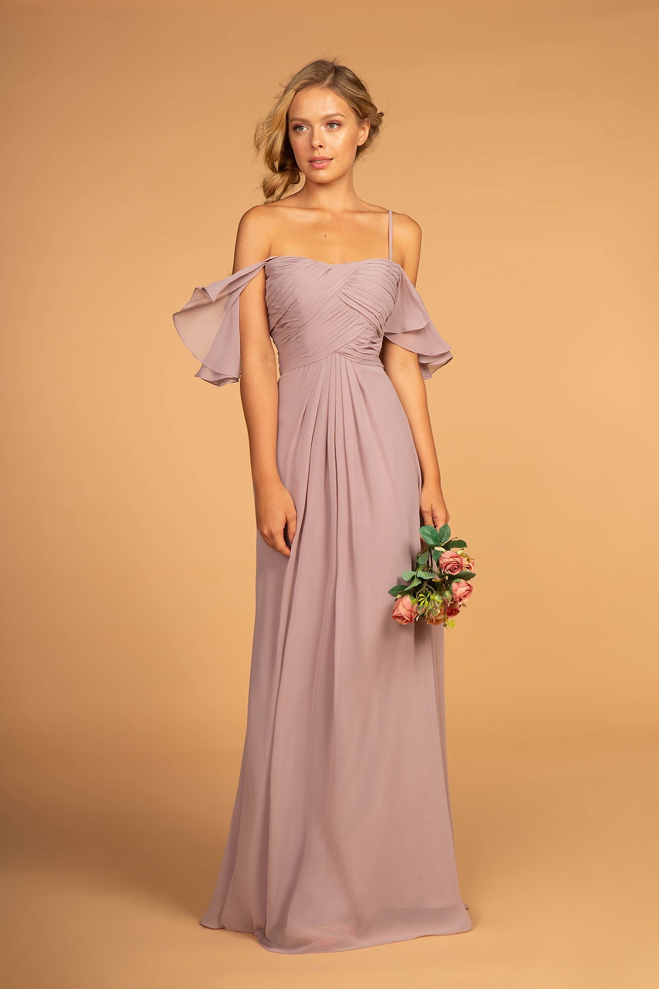 Spaghetti Strap Chiffon Long Dress - RoshelLuxe.com