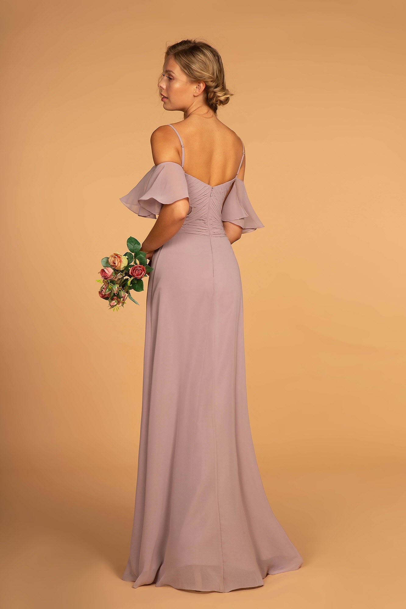 Spaghetti Strap Chiffon Long Dress - RoshelLuxe.com