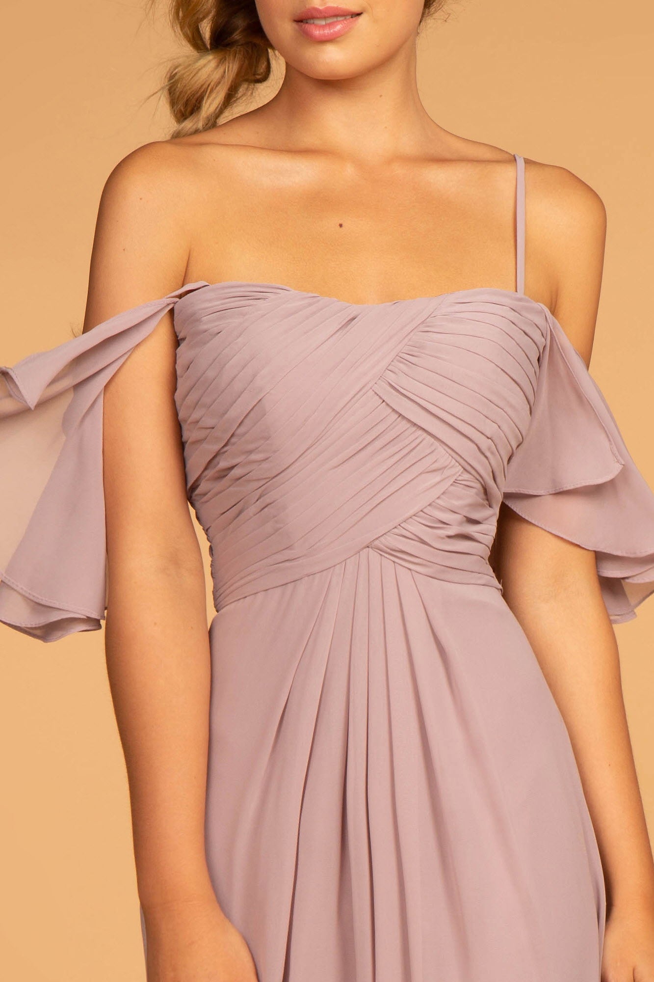 Spaghetti Strap Chiffon Long Dress - RoshelLuxe.com