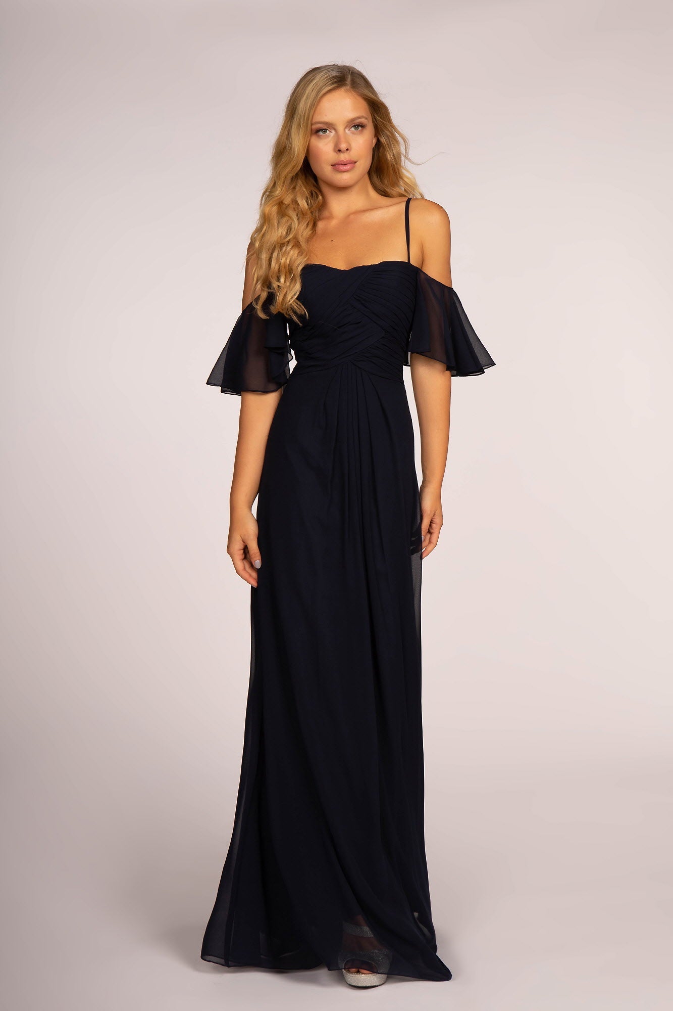 Spaghetti Strap Chiffon Long Dress - RoshelLuxe.com