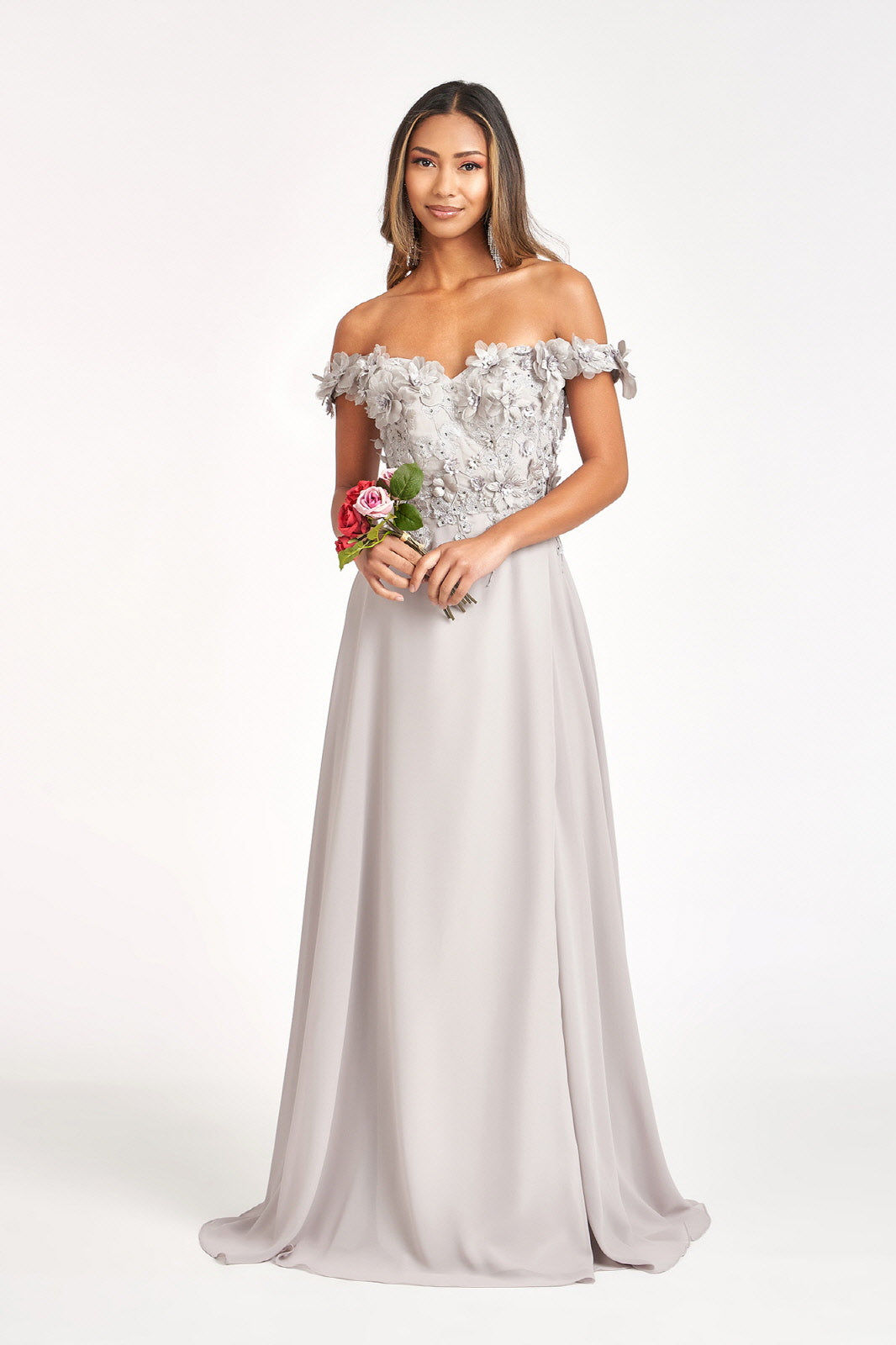Sublime Off-shoulder Floral Neckline A-line Maxi Dress from Elizabeth K - RoshelLuxe.com
