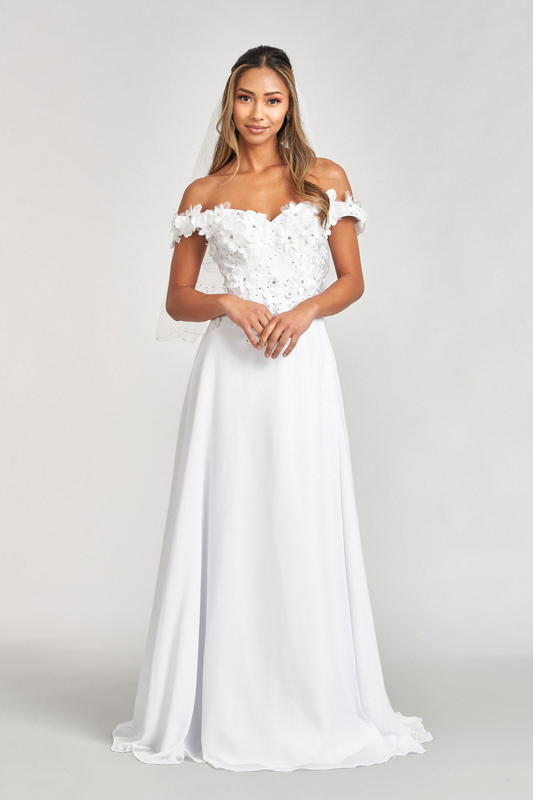 Sublime Off-shoulder Floral Neckline A-line Maxi Dress from Elizabeth K - RoshelLuxe.com