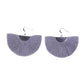 Silver Half Moon Fan Earrings - RoshelLuxe.com