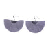 Silver Half Moon Fan Earrings - RoshelLuxe.com