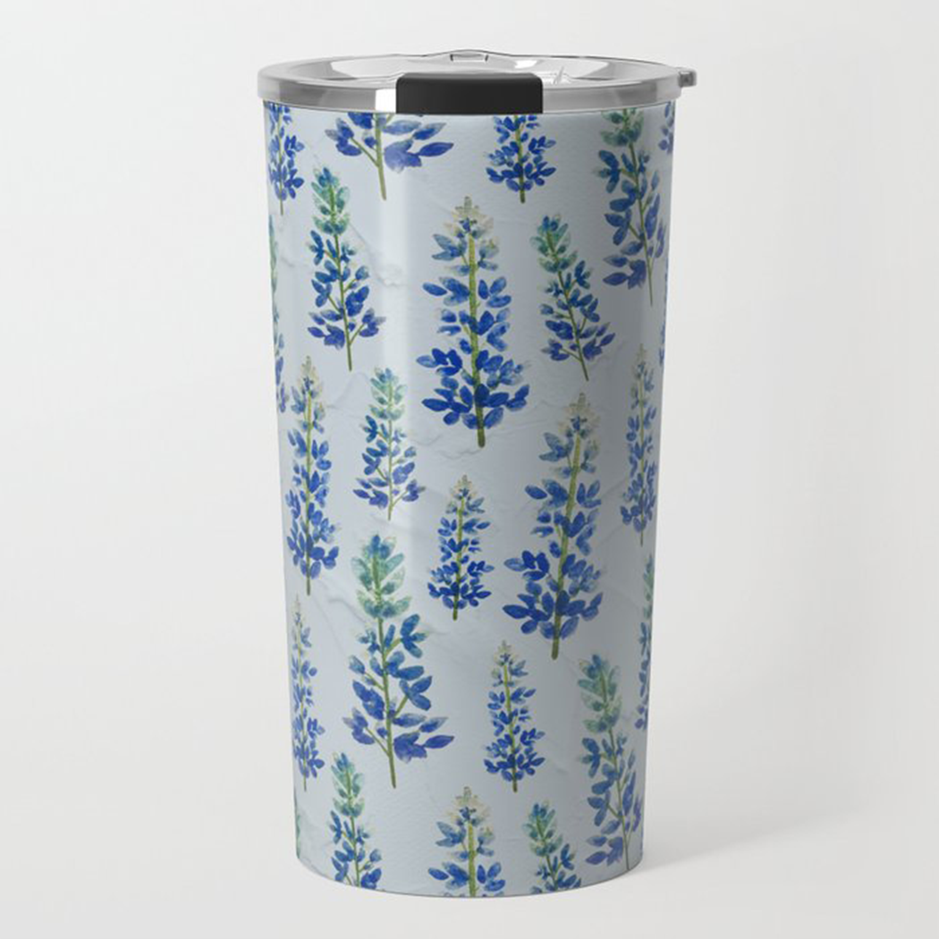 Blue Bonnet Travel Mug - RoshelLuxe.com