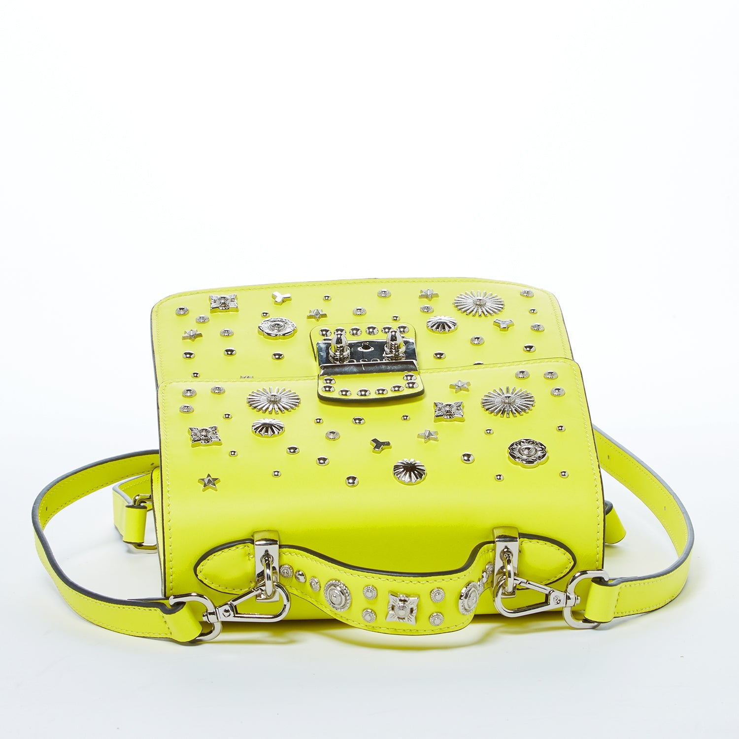 Convertible Leather Backpack Purse Yellow Crossbody Bag - RoshelLuxe.com
