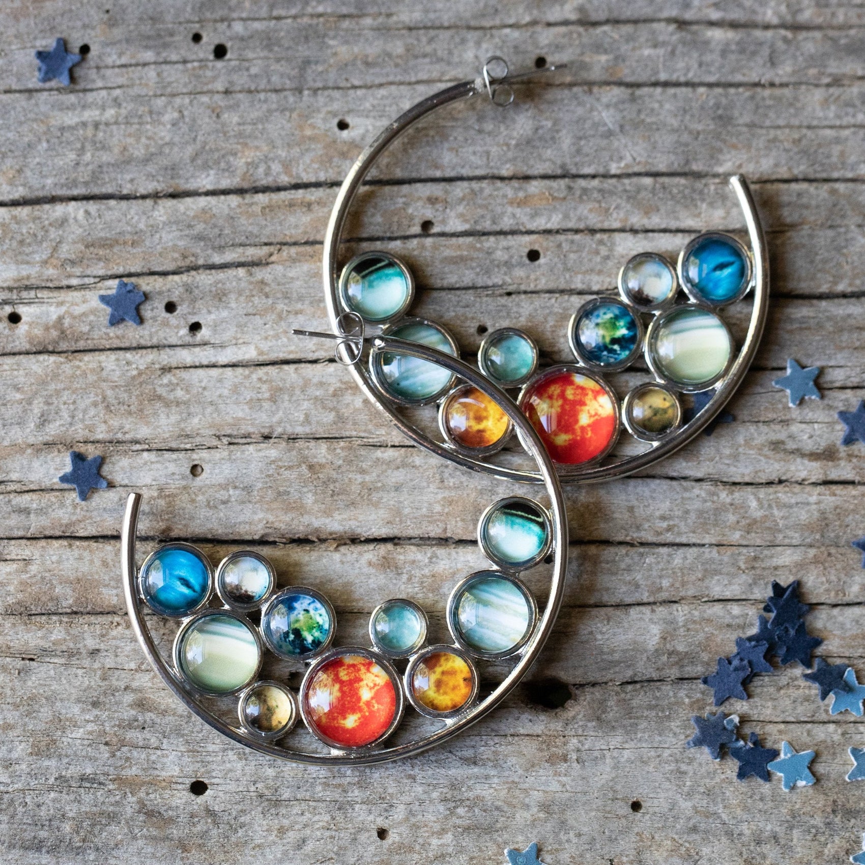 Solar System Hoop Earrings - RoshelLuxe.com