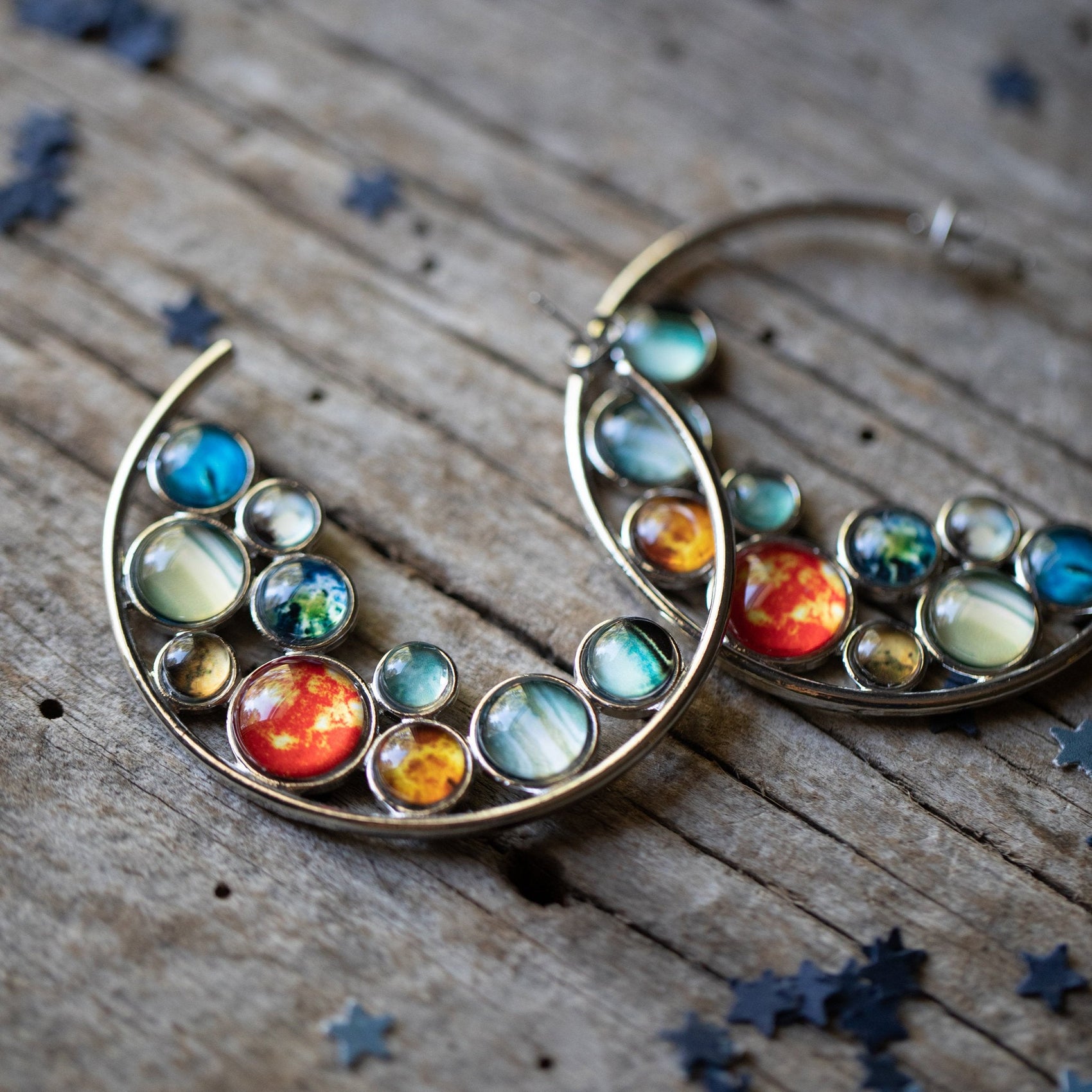 Solar System Hoop Earrings - RoshelLuxe.com