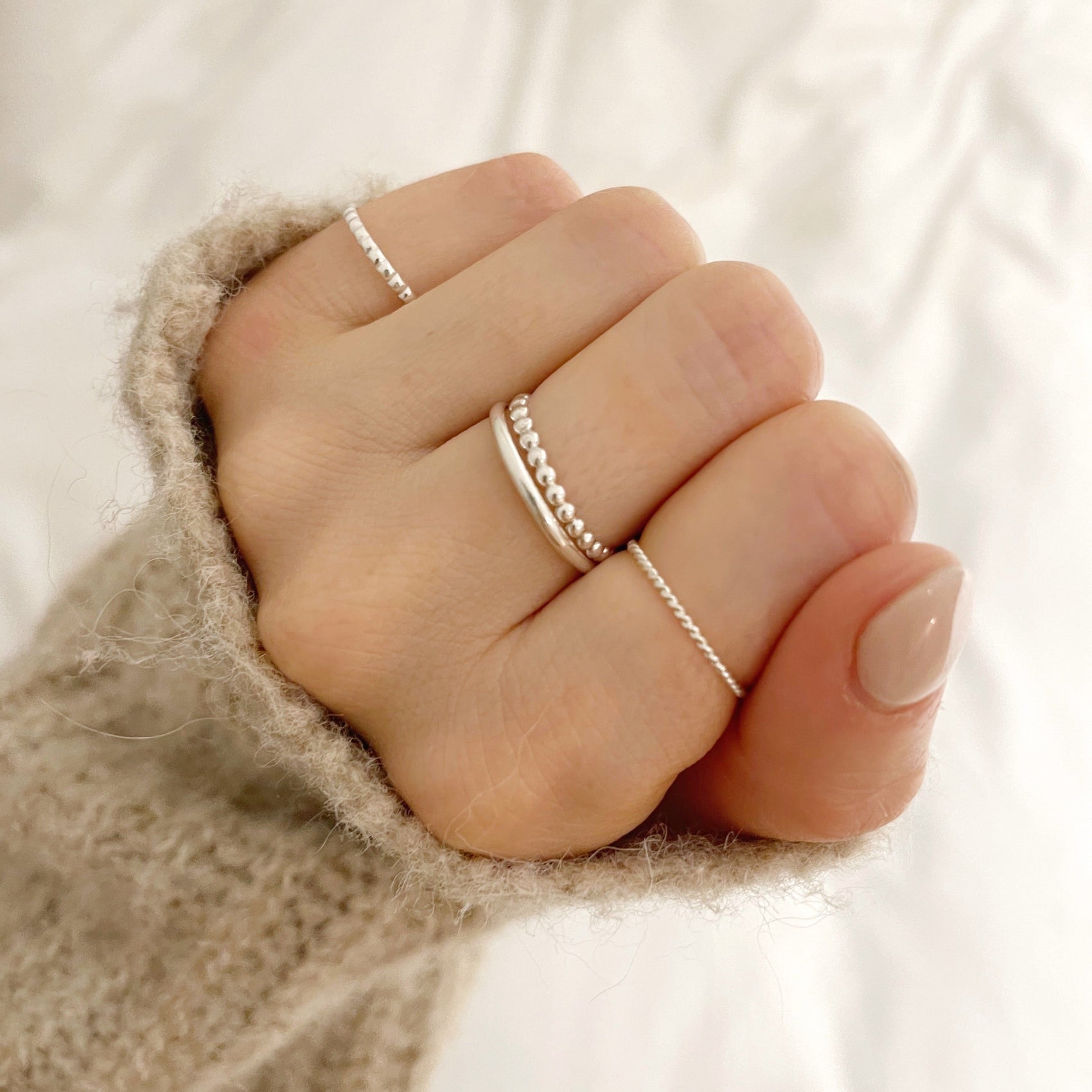 Beaded Stacking Ring - RoshelLuxe.com