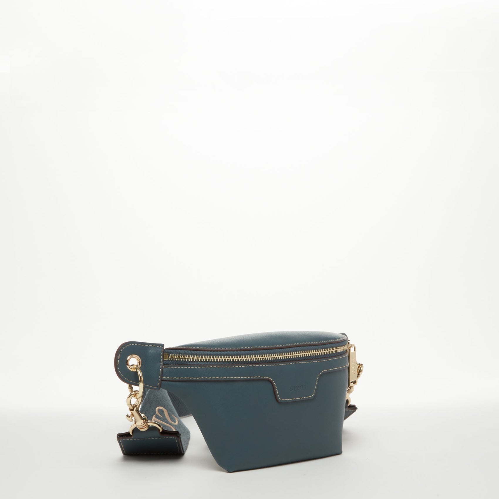 Chest Sling Bag Shoulder Sling Bag Small Blue Leather Crossbody - RoshelLuxe.com