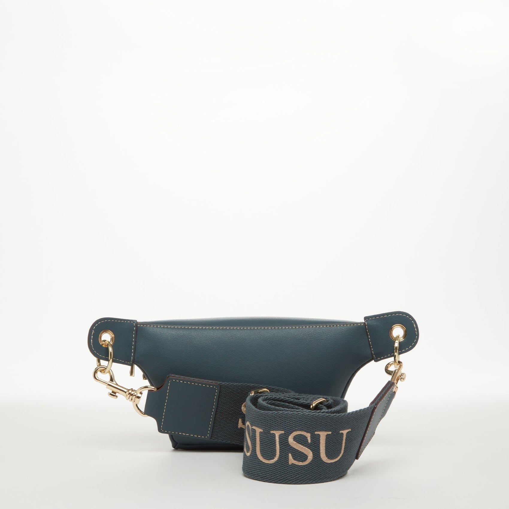 Chest Sling Bag Shoulder Sling Bag Small Blue Leather Crossbody - RoshelLuxe.com