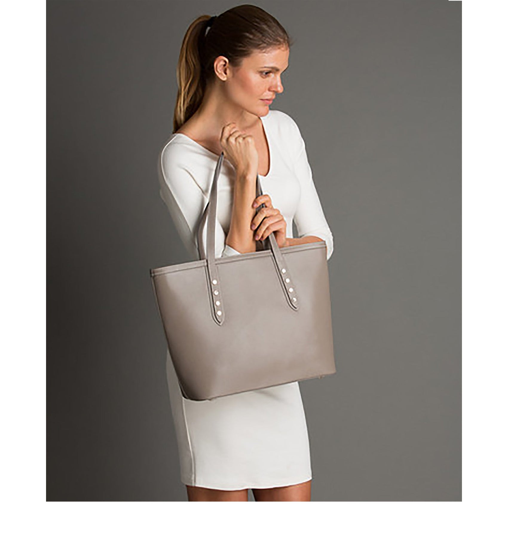 Dark Dune Leather Shoulder Bag - RoshelLuxe.com