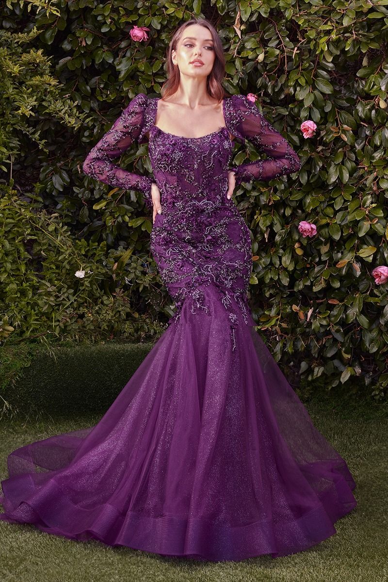 Strapless Mermaid Dress With Removable Bolero - RoshelLuxe.com