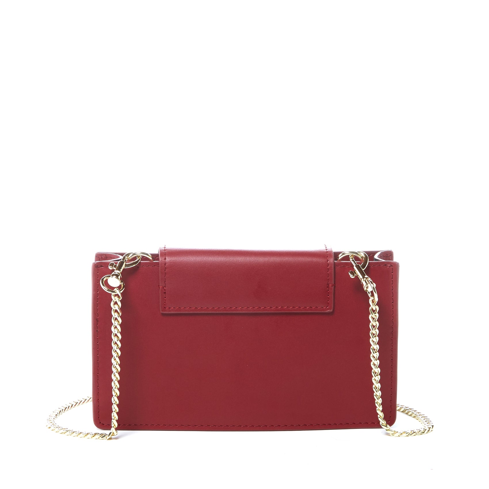Mini Crossbody Bag Small Leather Burgundy Purse Wristlet Women's Handbag - RoshelLuxe.com