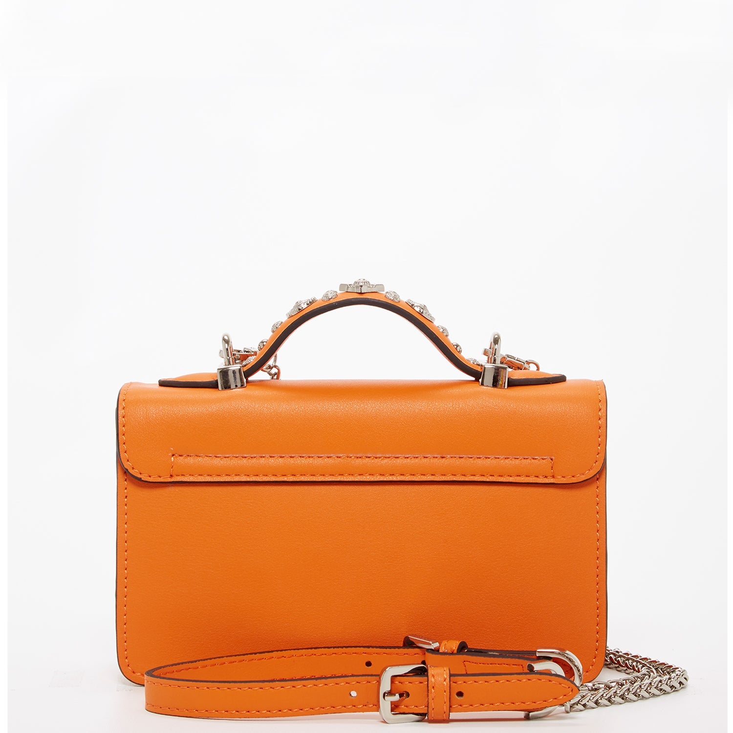 Studded Small Leather Crossbody Bag Orange Purse Cute Handbag  Women's Handbag
