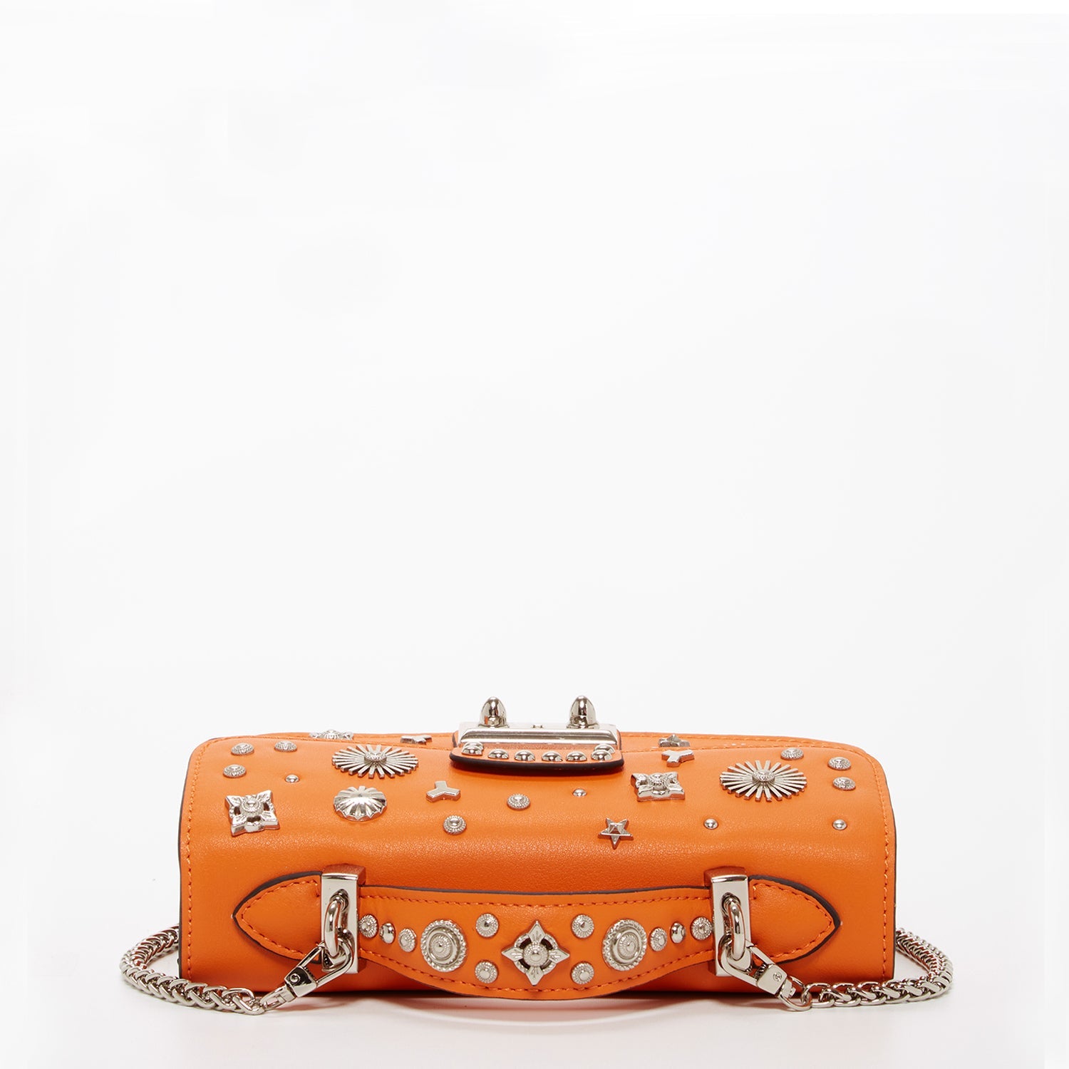 Studded Small Leather Crossbody Bag Orange Purse Cute Handbag  Women's Handbag - RoshelLuxe.com