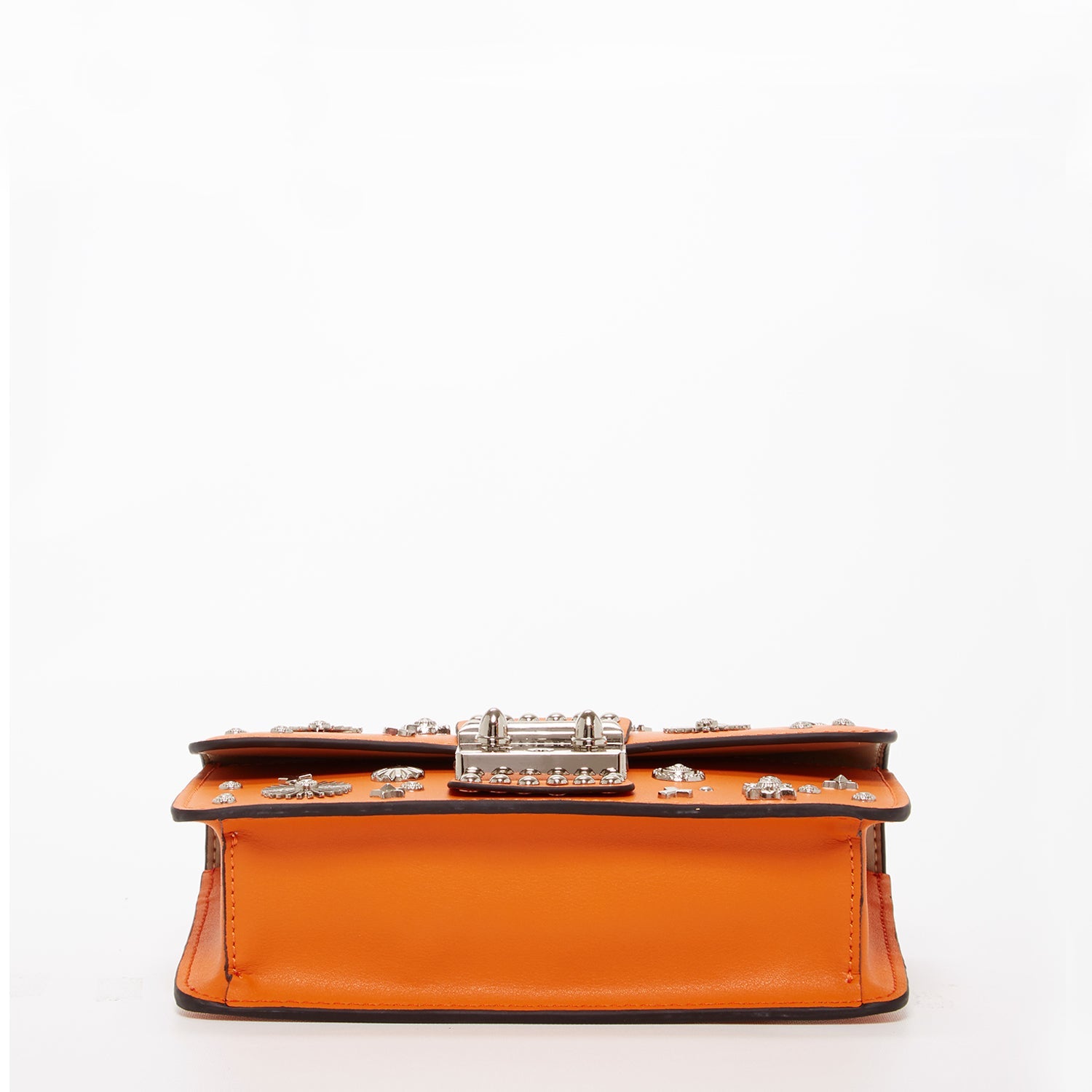 Studded Small Leather Crossbody Bag Orange Purse Cute Handbag  Women's Handbag - RoshelLuxe.com