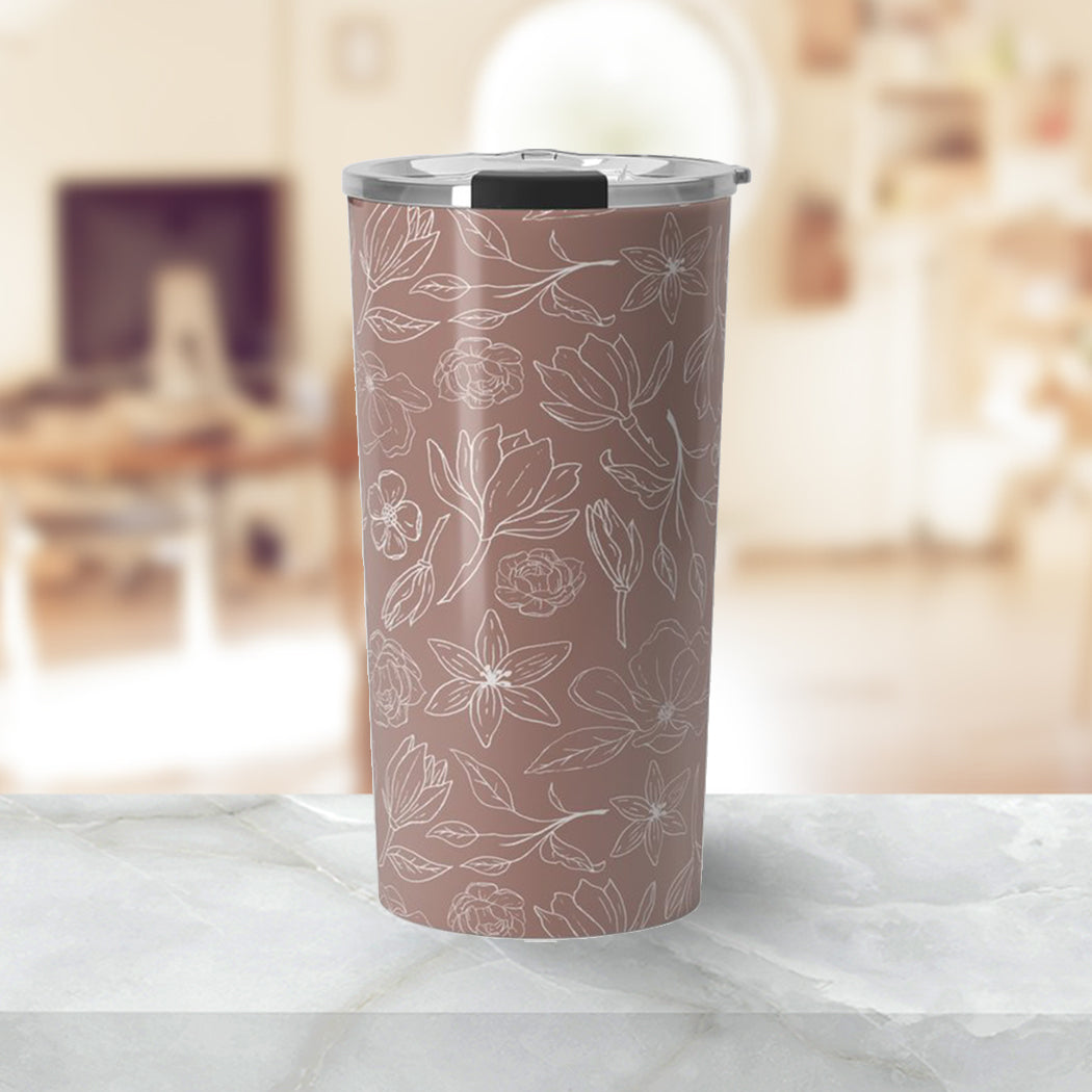Mauve Magnolia Travel Mug - RoshelLuxe.com