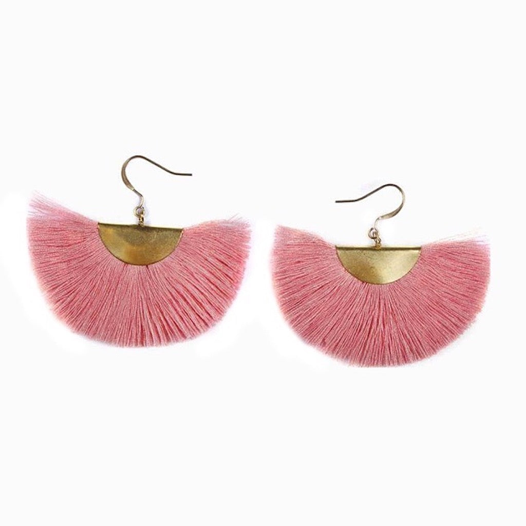 Half Moon Fan Earrings - RoshelLuxe.com