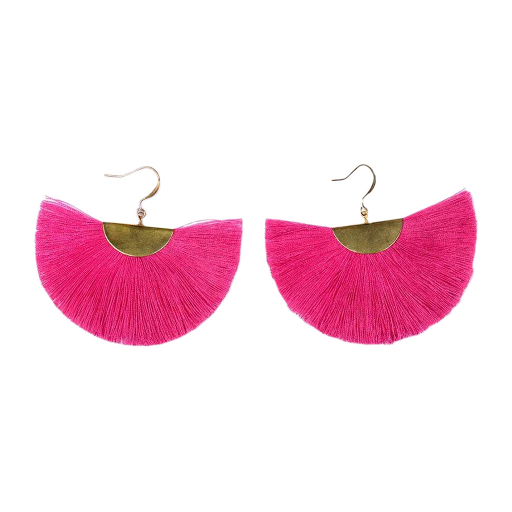 Half Moon Fan Earrings - RoshelLuxe.com