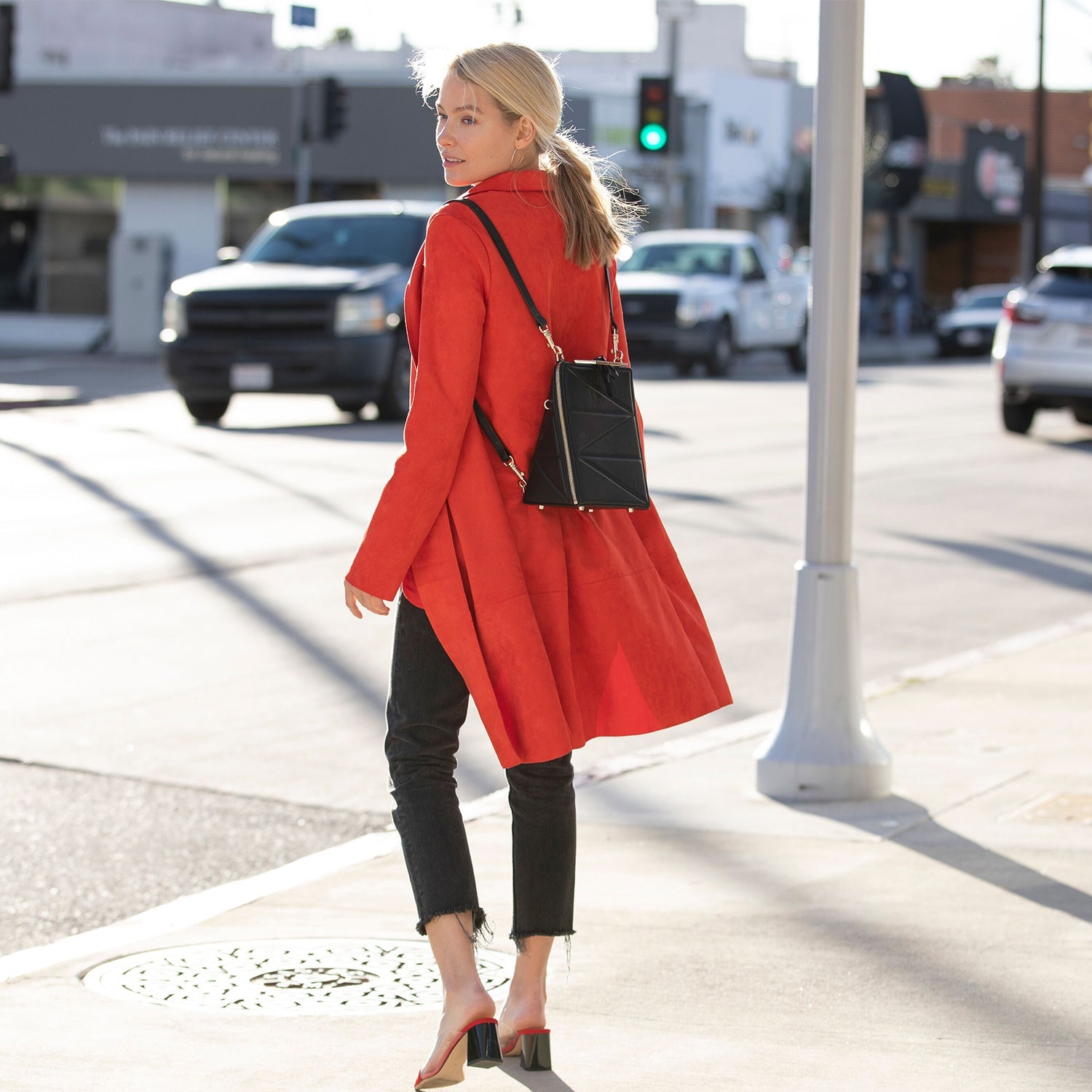 Black Leather Backpack Purse for Women Unique Convertible Crossbody Bag - RoshelLuxe.com