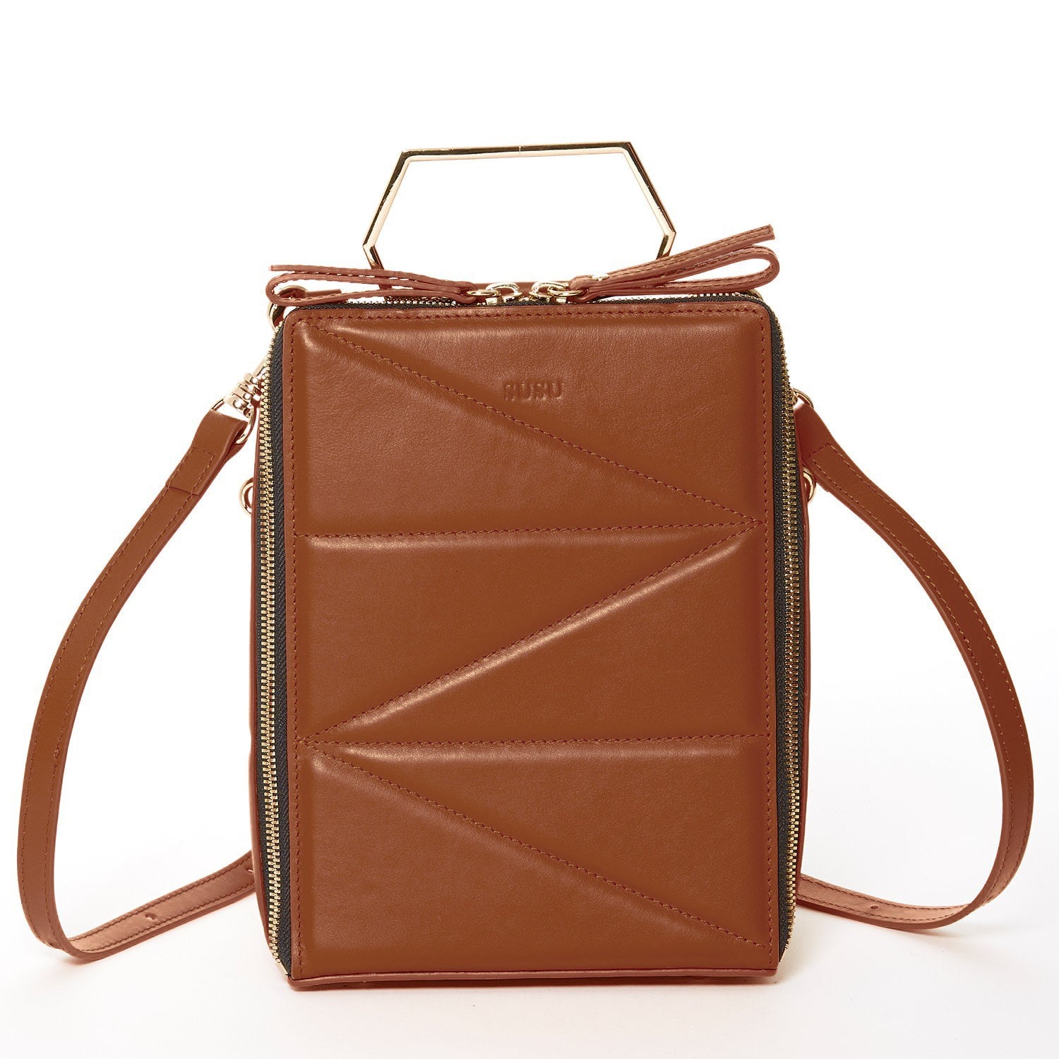 Brown Leather Backpack Purse for Women Unique Convertible Crossbody Bag - RoshelLuxe.com