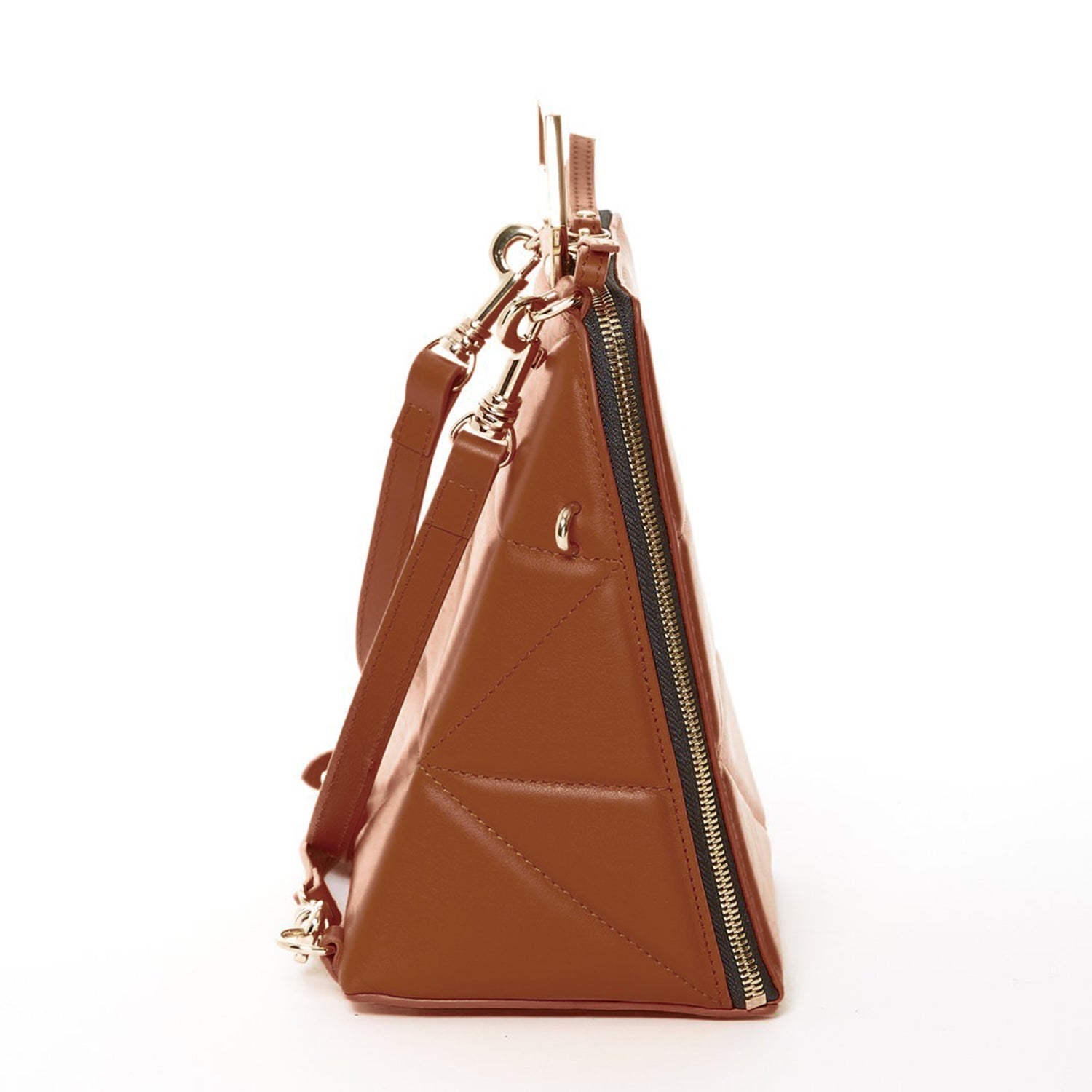 Brown Leather Backpack Purse for Women Unique Convertible Crossbody Bag - RoshelLuxe.com