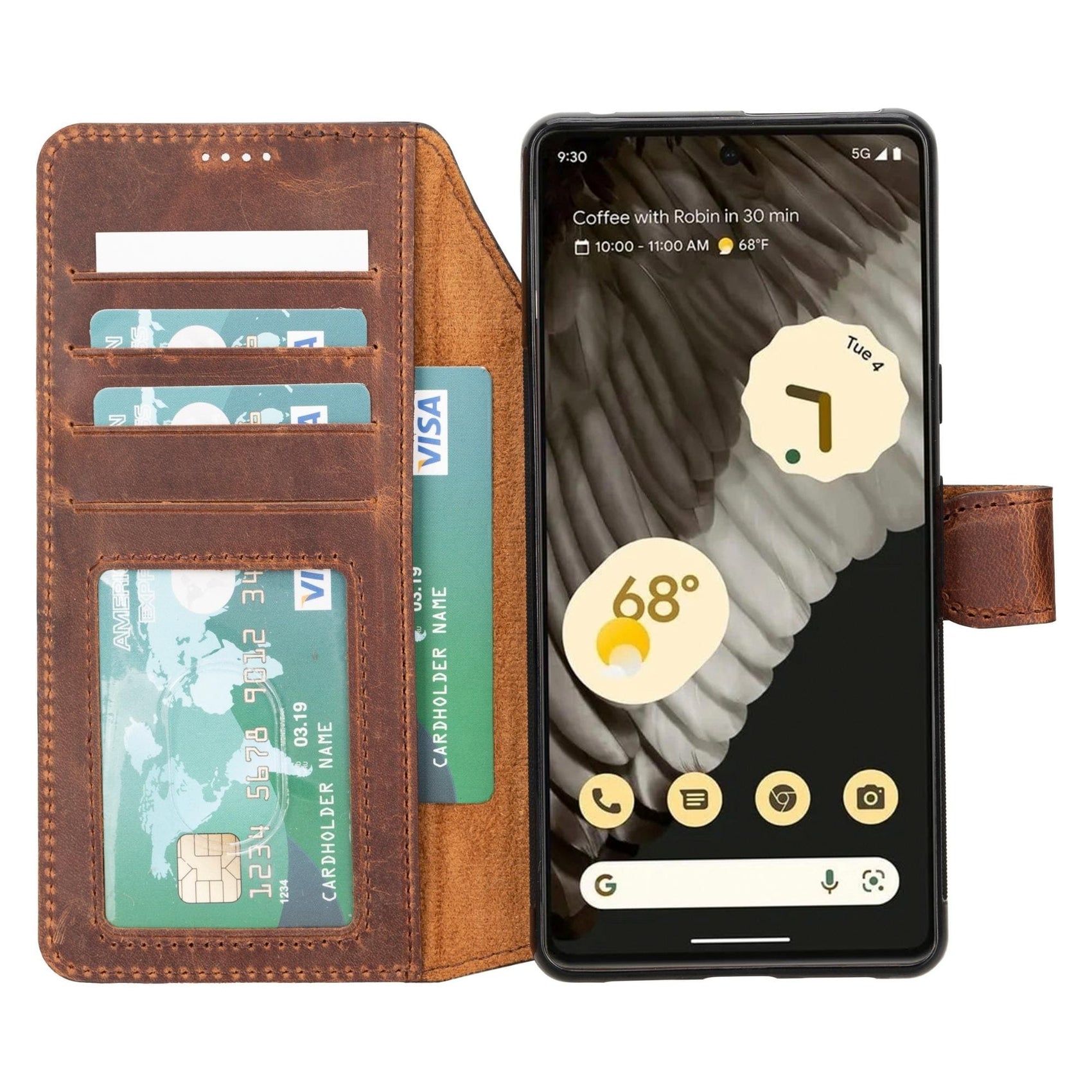 Sheridan Detachable Leather Google Pixel 8 Wallet Case - RoshelLuxe.com