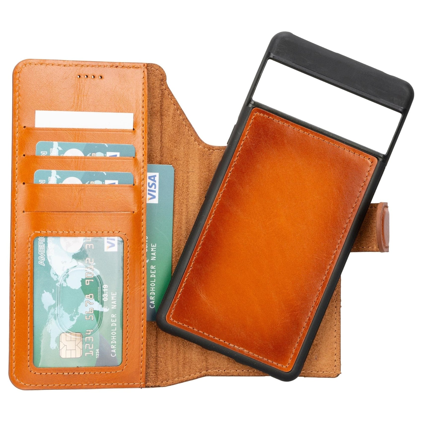 Sheridan Detachable Leather Google Pixel 8 Wallet Case - RoshelLuxe.com