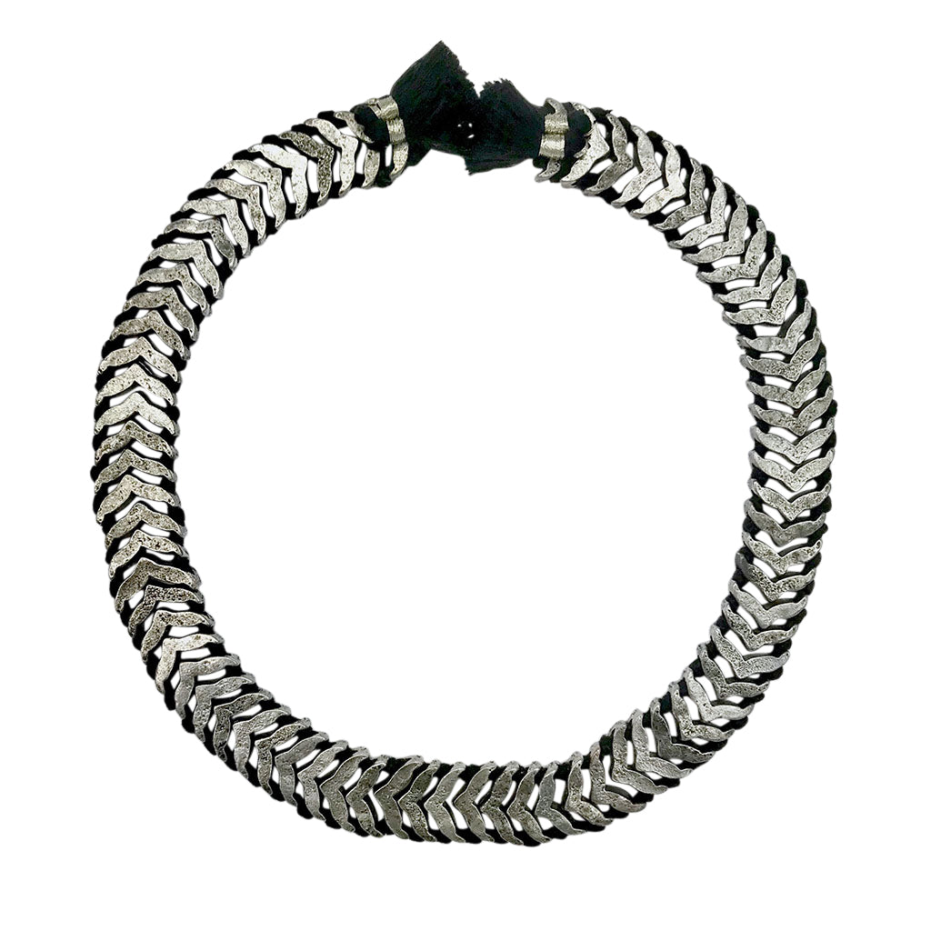 Silver Temple Collar Necklace - RoshelLuxe.com