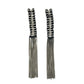 Silver Temple Tassel Earrings - RoshelLuxe.com