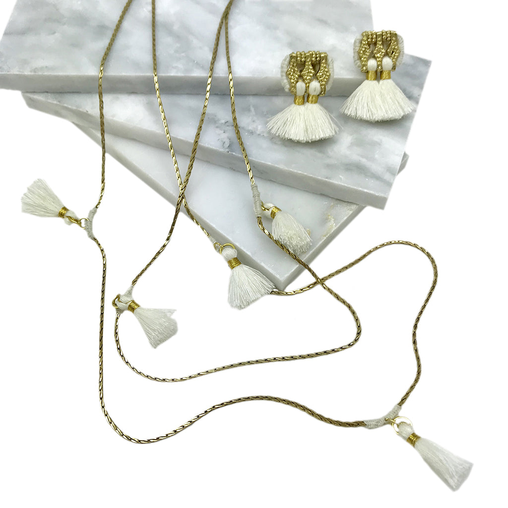 Ananya Tassel Necklace - RoshelLuxe.com