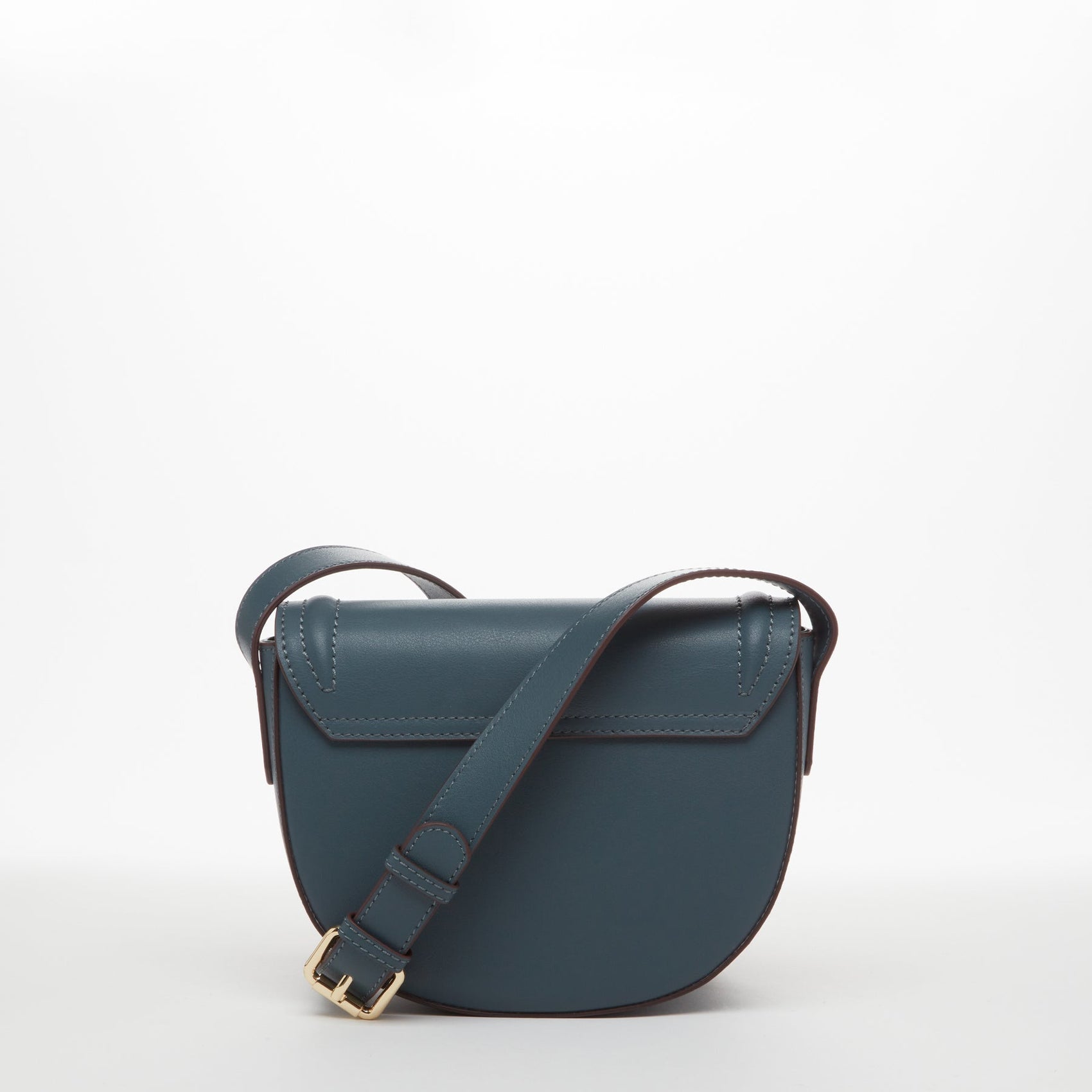 Leather Saddle Bag Blue Crossbody Purse - RoshelLuxe.com
