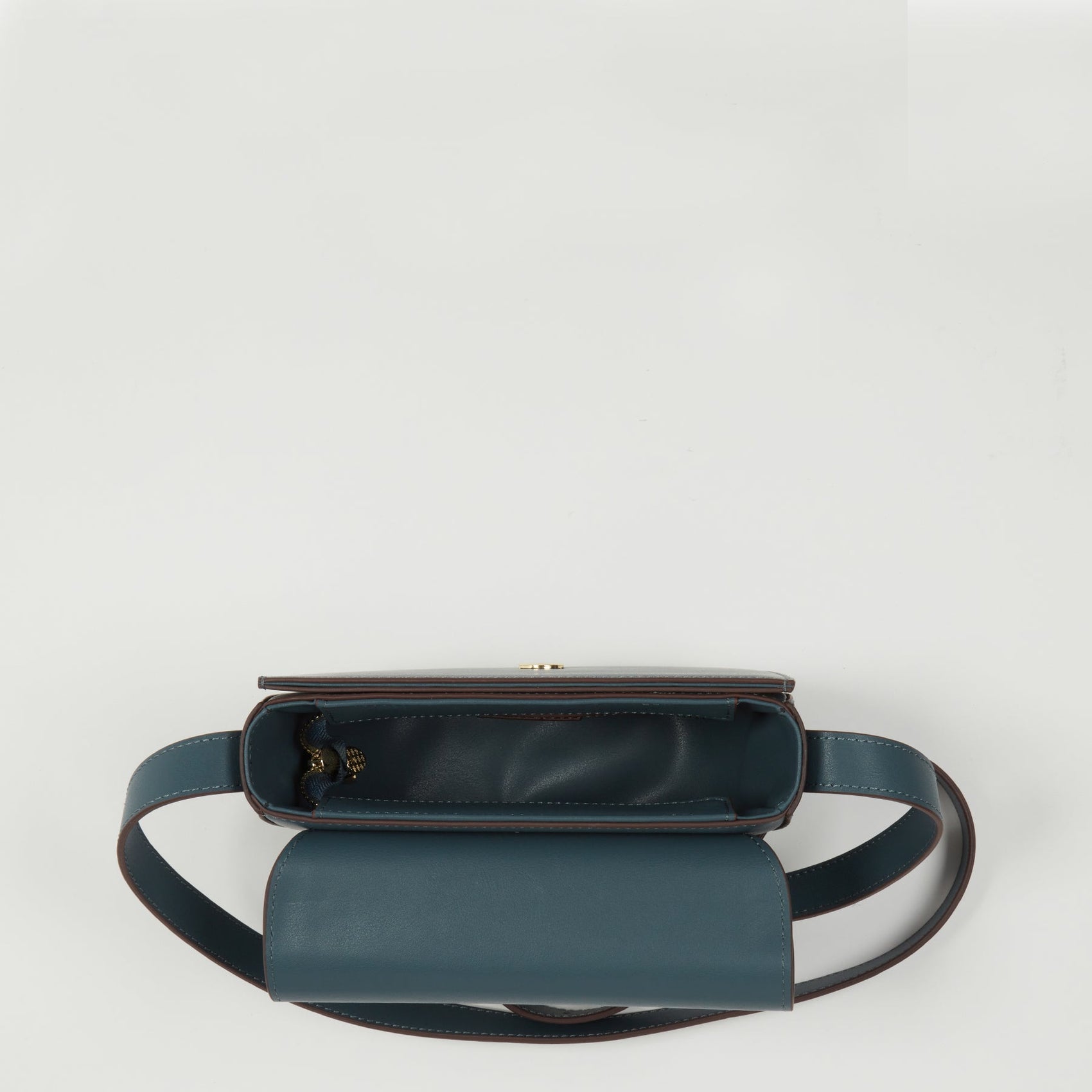 Leather Saddle Bag Blue Crossbody Purse - RoshelLuxe.com