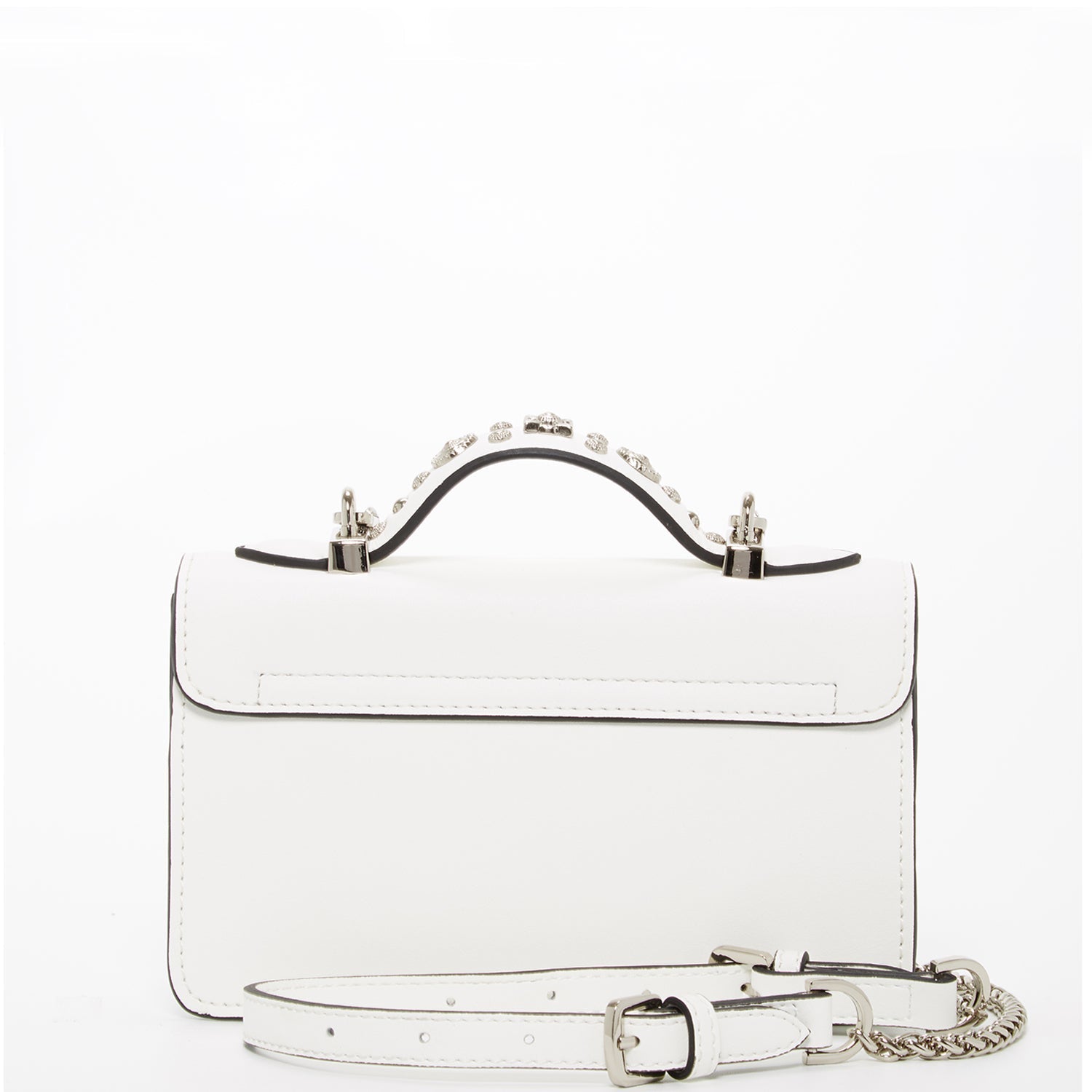 White Purse Small Leather Crossbody Bag - RoshelLuxe.com